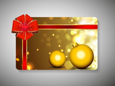 neşeli Noel kutlaması için hediye kartı. EPS 10.