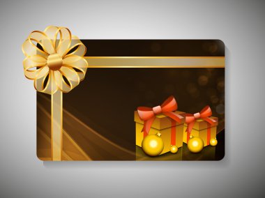 neşeli Noel kutlaması için hediye kartı. EPS 10.