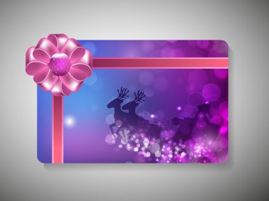 neşeli Noel kutlaması için hediye kartı. EPS 10.