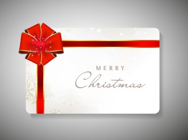 neşeli Noel kutlaması için hediye kartı. EPS 10.