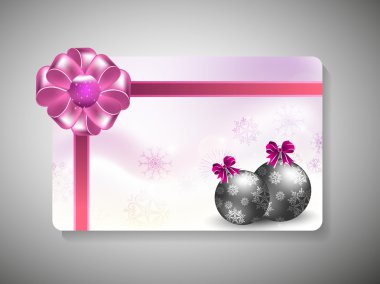 neşeli Noel kutlaması için hediye kartı. EPS 10.