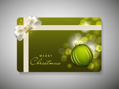 neşeli Noel kutlaması için hediye kartı. EPS 10.