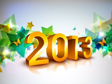 stilize 2013 seneler geçmiş. EPS 10.