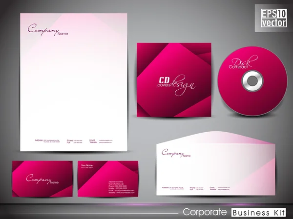 Kit de identidad corporativa profesional o kit de negocios para su autobús — Vector de stock