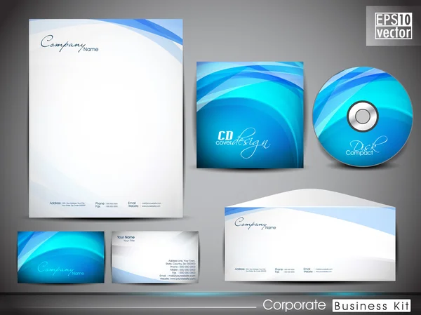 Kit de identidad corporativa profesional o kit de negocios para su autobús — Vector de stock