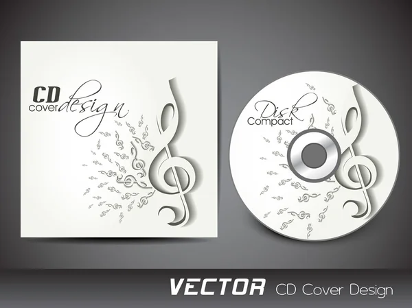 Modelo de design de capa de CD estilizado. EPS 10 . — Vetor de Stock