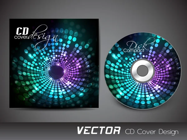 Stilisierte CD-Cover-Design-Vorlage. Folge 10. — Stockvektor