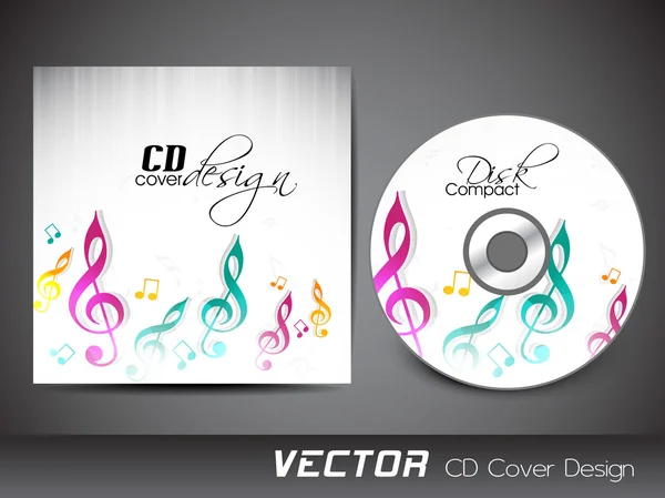 Plantilla de diseño de portada de CD estilizada. EPS 10 . — Vector de stock