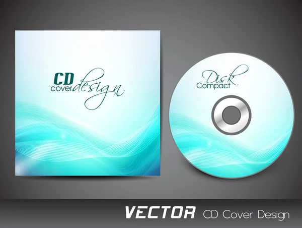 Plantilla de diseño de portada de CD estilizada. EPS 10 . — Vector de stock