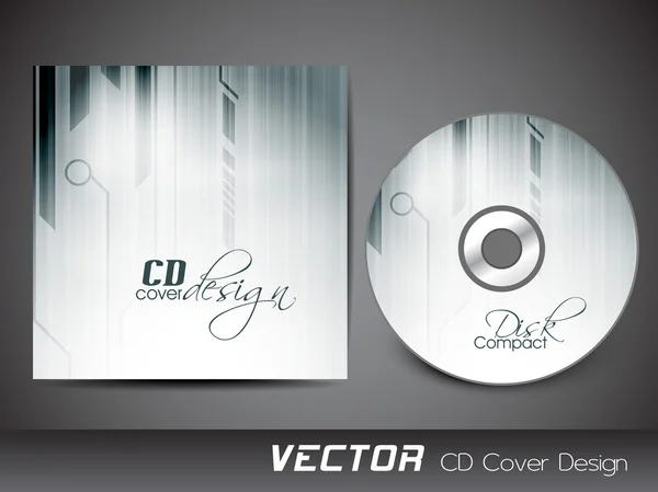 Stylized CD Cover design template. EPS 10. — Stock Vector