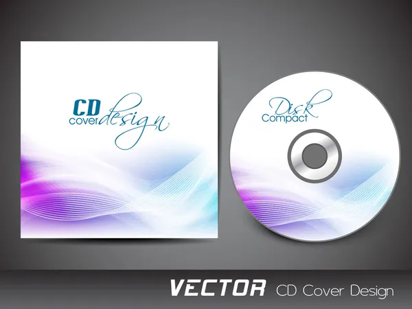 Stylized CD Cover design template. EPS 10. — Stock Vector