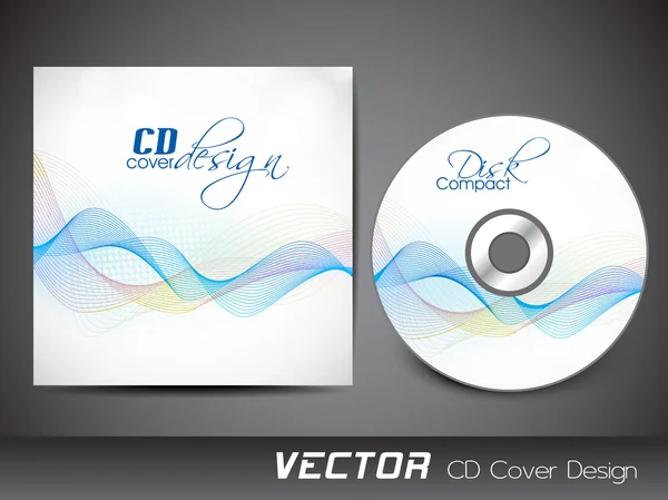 Plantilla de diseño de portada de CD estilizada. EPS 10 . — Vector de stock