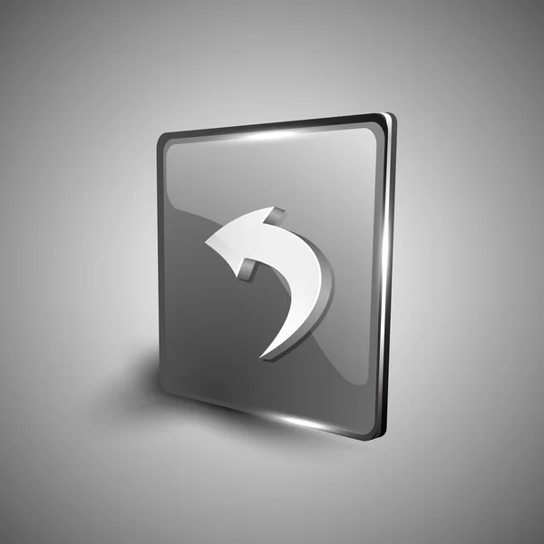 Glossy 3D web 2.0 left arrow symbol icon set. EPS 10. — Stock Vector