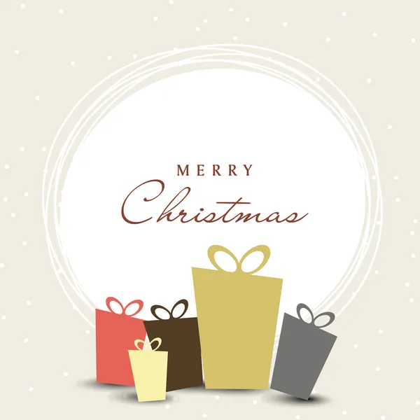 üzerinde kar taneleri backgr hediye kutuları ile neşeli Noel Kutlamaları