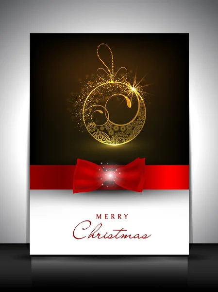 Merry christmas wenskaart, gift card en uitnodiging kaart dec — Stockvector