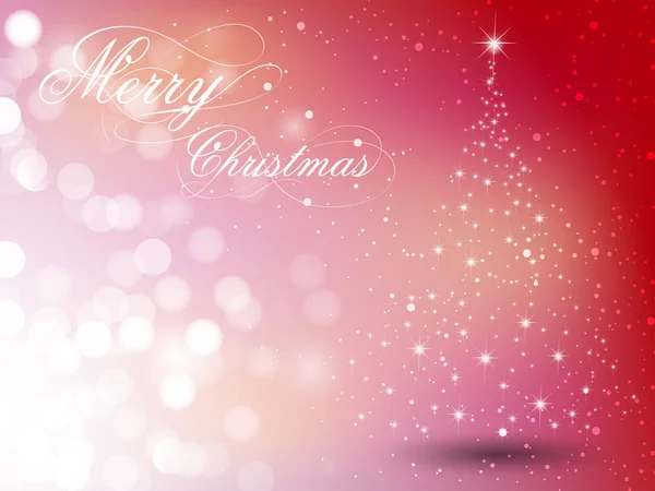 Karácsonyi kártya vagy a háttér, dekoratív hópelyhek és fény és — Stock Vector