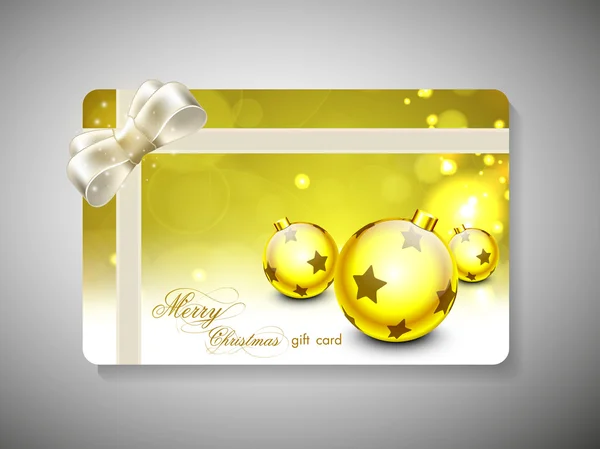 快乐圣诞庆祝活动的礼品卡。10 eps. — 图库矢量图片