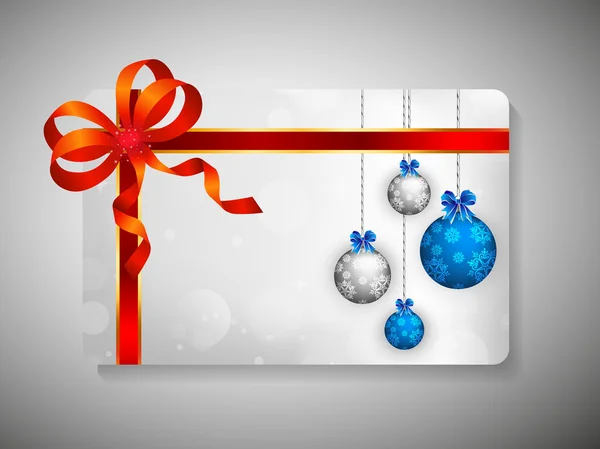Δώρο κάρτα για καλά Χριστουγεννιάτικη γιορτή. EPS 10. — Διανυσματικό Αρχείο