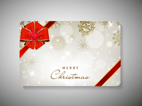 Neşeli Noel kutlaması için hediye kartı. EPS 10. — Stok Vektör