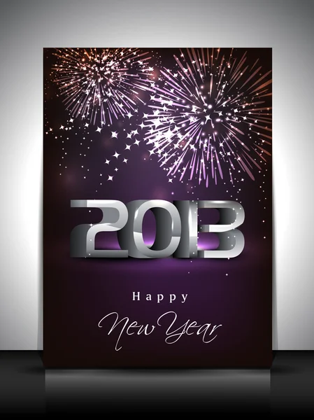 Stylized 2013 Happy New Year background. EPS 10. — Stock Vector
