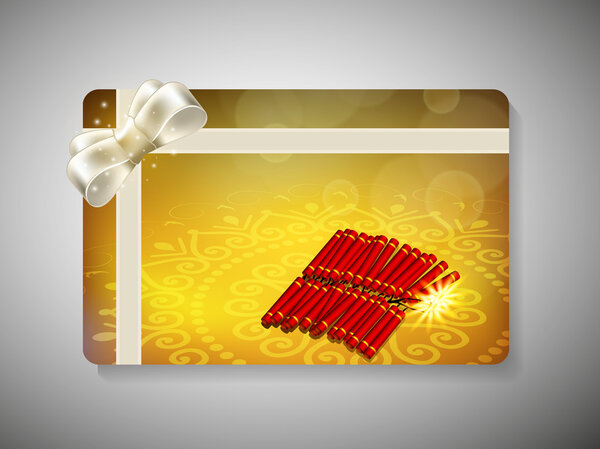 Подарочная карта для фестиваля Дипавали или Дивали в Индии. EPS 10
.