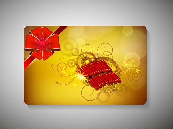 在印度可以庆祝 deepawali 或排灯节节日的礼品卡。10 eps. — 图库矢量图片