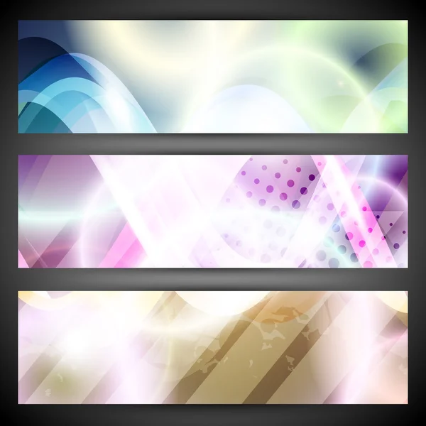 Website header of banner set. EPS 10. — Stockvector