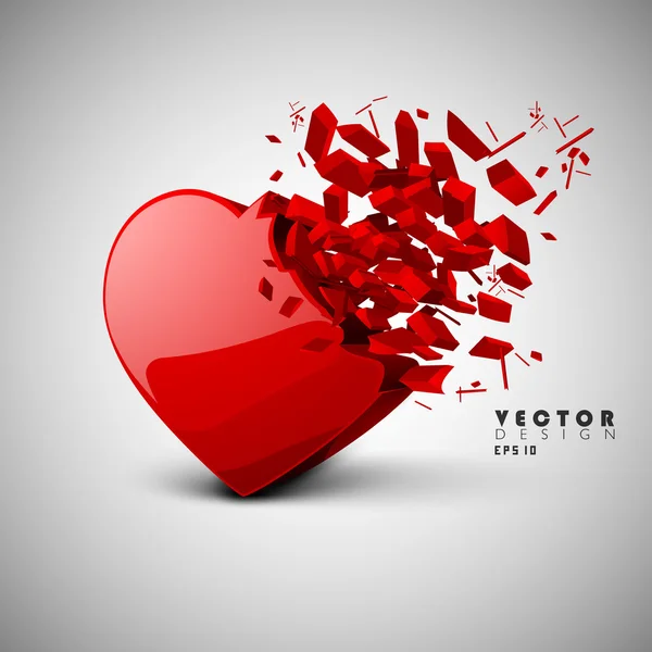Valentin szív. EPS 10. — Stock Vector
