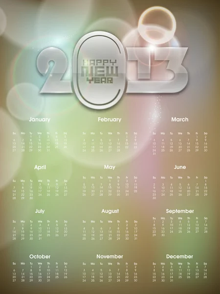 2013 año calendario. EPS 10 . — Vector de stock