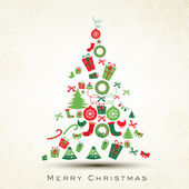 krásný vánoční strom pro veselé vánoční oslavu. EPS 10.