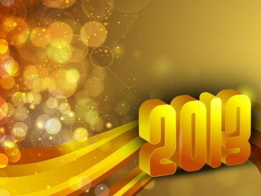 stilize 2013 mutlu yeni yıl kar tanesi ve dalga geçmiş. e