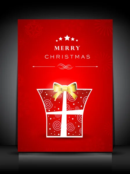 Merry christmas wenskaart, uitnodiging kaart of cadeau kaart deco — Stockvector