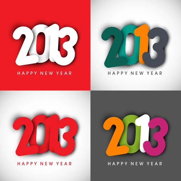 Stylized 2013 Happy New Year background. EPS 10 — Stock Vector