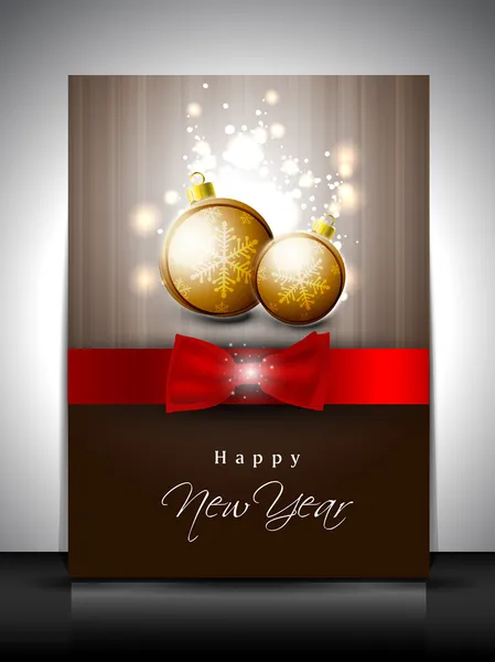 Tarjeta de felicitación o tarjeta de regalo para la celebración del Feliz Año Nuevo. EPS 1 — Archivo Imágenes Vectoriales