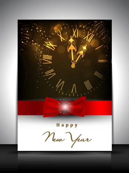 Greeting card or gift card for Happy New Year celebration. EPS 1 — Stock Vector