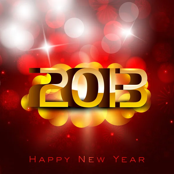 Stylized 2013 Happy New Year background. EPS 10 — Stock Vector