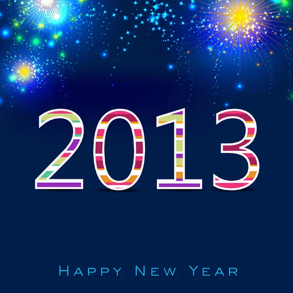 Gestileerde 2013 gelukkig Nieuwjaar achtergrond. EPS 10 — Stockvector