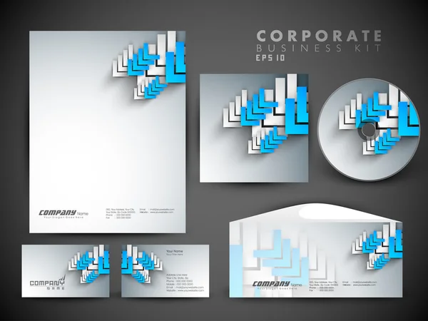 Kit de identidad corporativa profesional o kit de negocios para su autobús — Archivo Imágenes Vectoriales