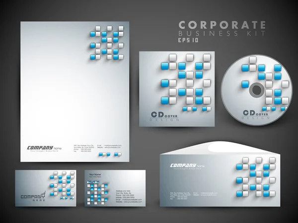 Kit de identidad corporativa profesional o kit de negocios para su autobús — Vector de stock