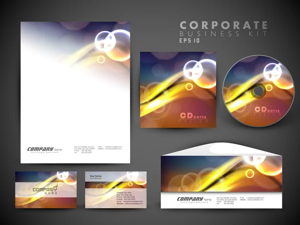 Professionelles Corporate Identity Kit oder Business Kit für Ihren Bus — Stockvektor