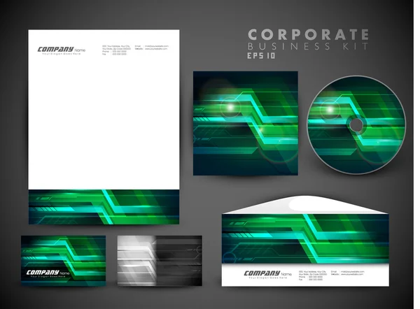 전문 기업의 정체성 키트 또는 버스에 대 한 비즈니스 키트 — 스톡 벡터
