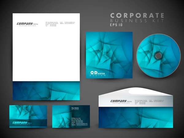 Kit de identidad corporativa profesional o kit de negocios para su autobús — Vector de stock