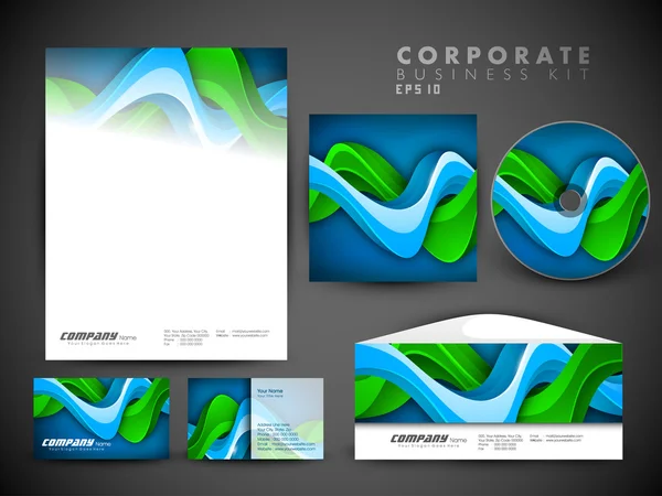 Kit de identidad corporativa profesional o kit de negocios para su autobús — Vector de stock