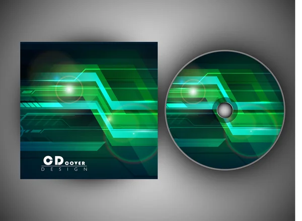 Modelo de design de capa de CD estilizado. EPS 10 . — Vetor de Stock
