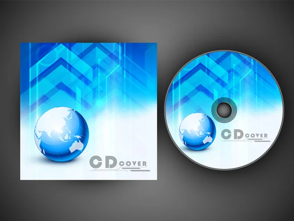 Plantilla de diseño de portada de CD estilizada. EPS 10 . — Vector de stock