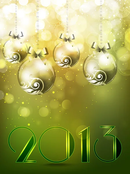 2013 행복 한 새 해 인사 카드입니다. eps 10. — 스톡 벡터