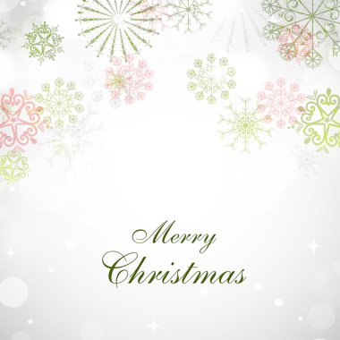 neşeli Noel kutlaması için güzel kar taneleri arka plan.