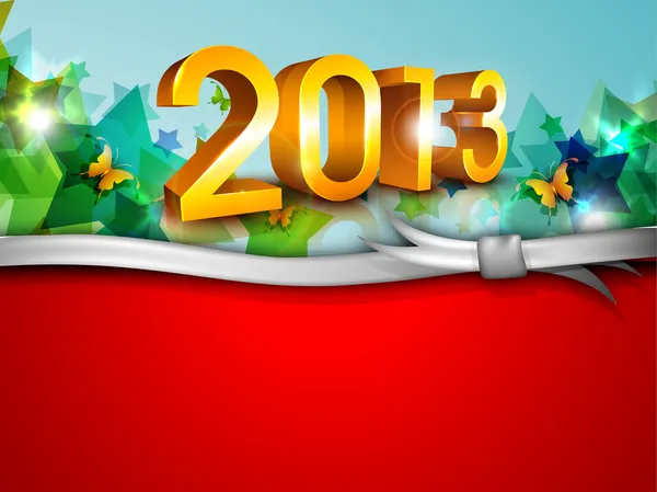 Estilizado 2013 Feliz Año Nuevo fondo. EPS 10  . — Vector de stock