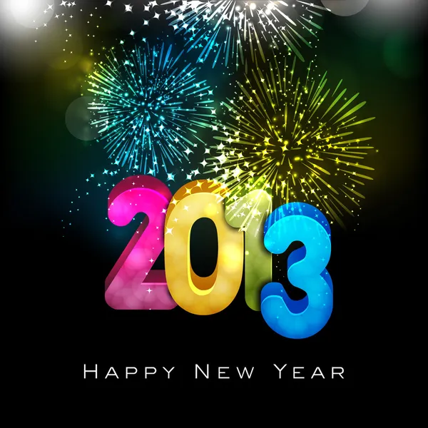 Stylized 2013 Happy New Year background. EPS 10 . — Stock Vector