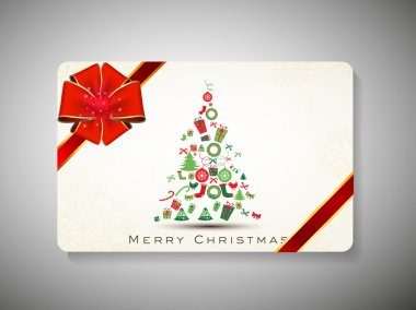 merry chrsitmas için hediye kartı. EPS 10.